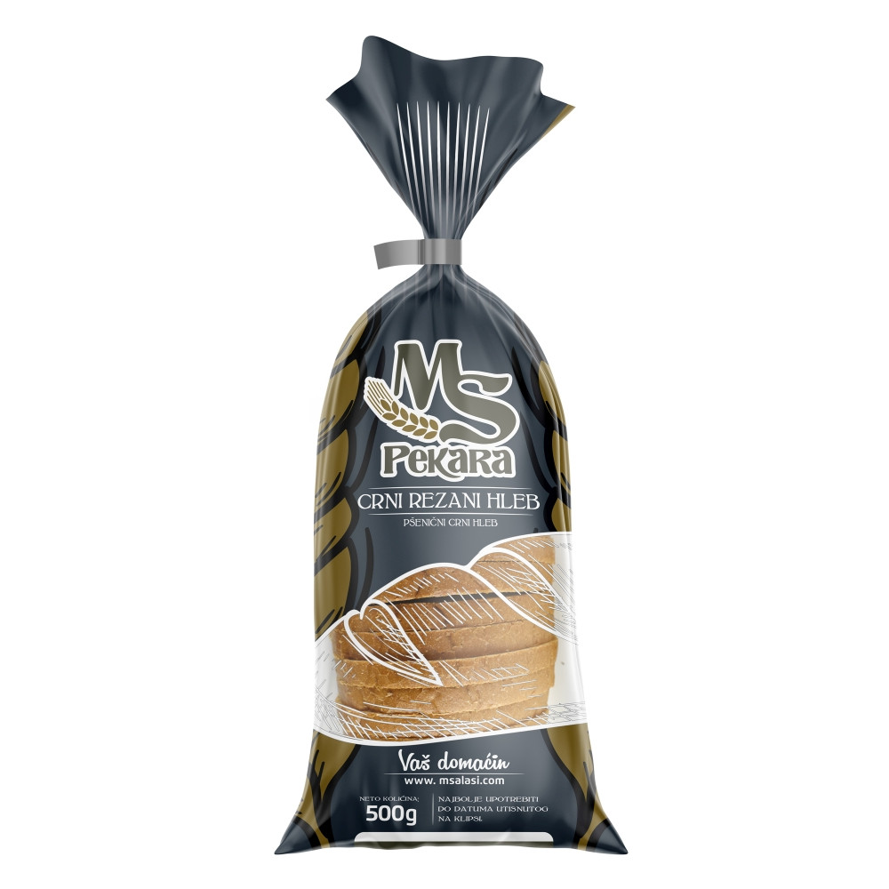 Crni rezani hleb MS 500 g